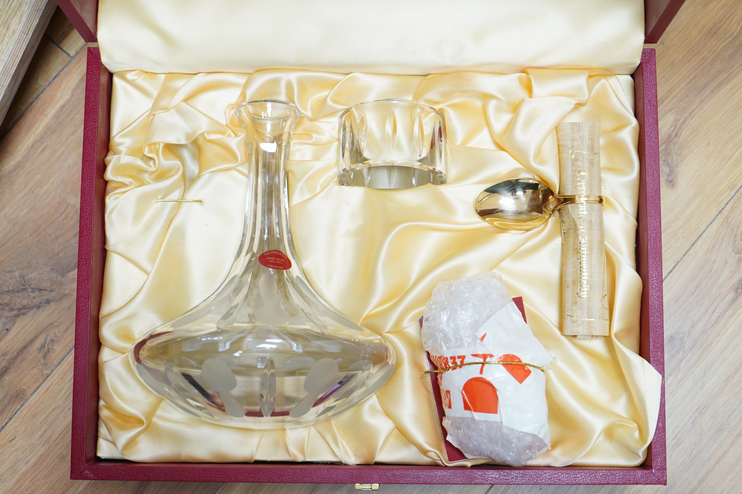The Uri Geller Crystal Collection - three cased sets by Dickenson Crystal